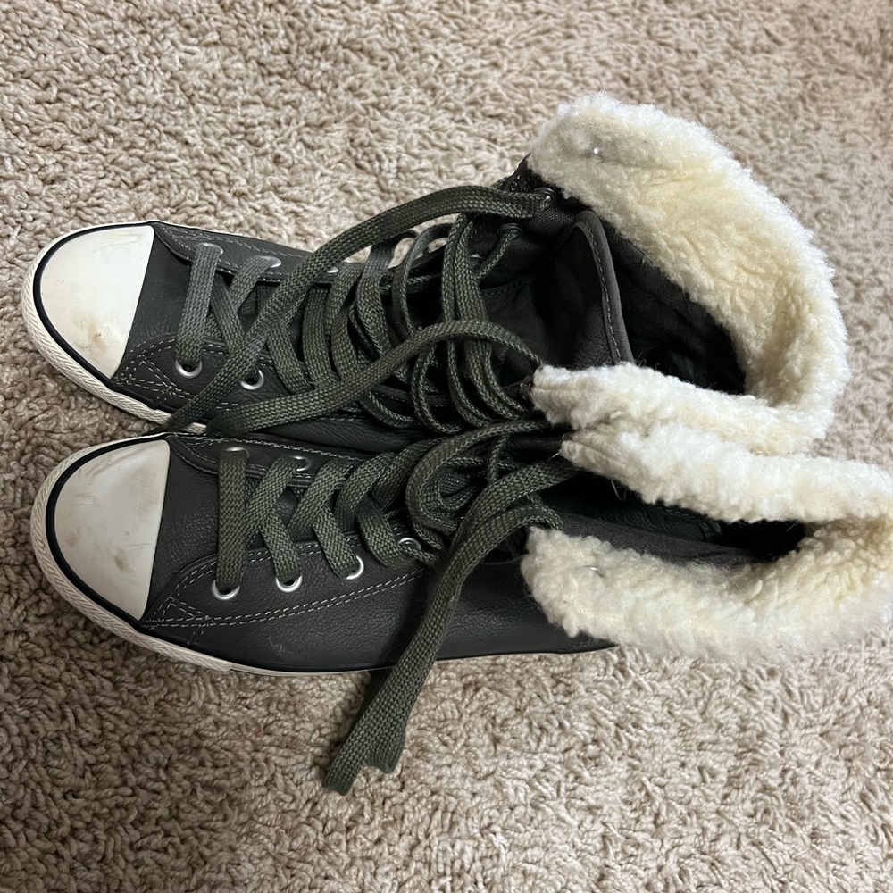 Leather converse